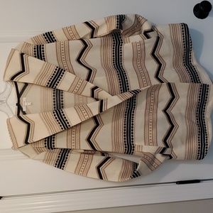 Maurices Aztec Hooded Open Cardigan Sweater, M.